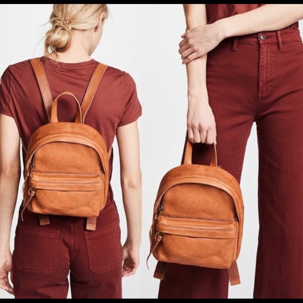 - Madewell Lorimer Mini Backpack English Saddle New